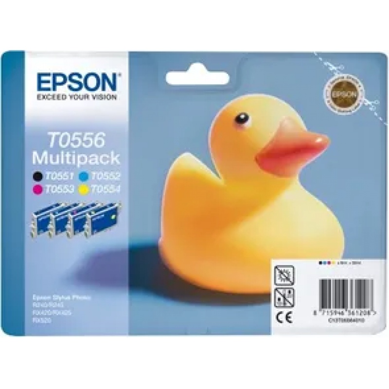 Epson T0556 Multipack - Inktcartridges  /  Geel  /  Magenta  /  Cyaan  /  Zwart