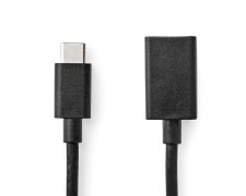 Nedis USB 3.0-Kabel Type-C Male – A Female 0,15 meter Zwart