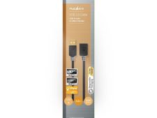 Nedis USB 2.0-Kabel  A Male - A Female  2 meter  Zwart