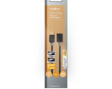 Nedis USB 2.0-Kabel  A Male – A Female  2 meter  Zwart