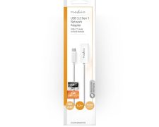 Nedis USB-C -Adapterkabel  Type-C Male – RJ45 (8P8C) Female 0,2 meter Wit