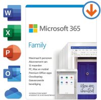 Microsoft Office 365 Family - Nederlands - 1 jaar abonnement