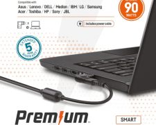 Premium universele adapter 90 Watt 17-tips incl. netsnoer