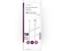 Nedis USB-Kabel USB 2.0 | Apple Lightning 8-Pins | USB-A Male | 480 Mbps | Vernikkeld | 1 meter