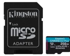 Kingston Technology 256GB microSDXC Canvas Go! Plus Gen4 200MB / s A2 U3 V30 kaart + adapter