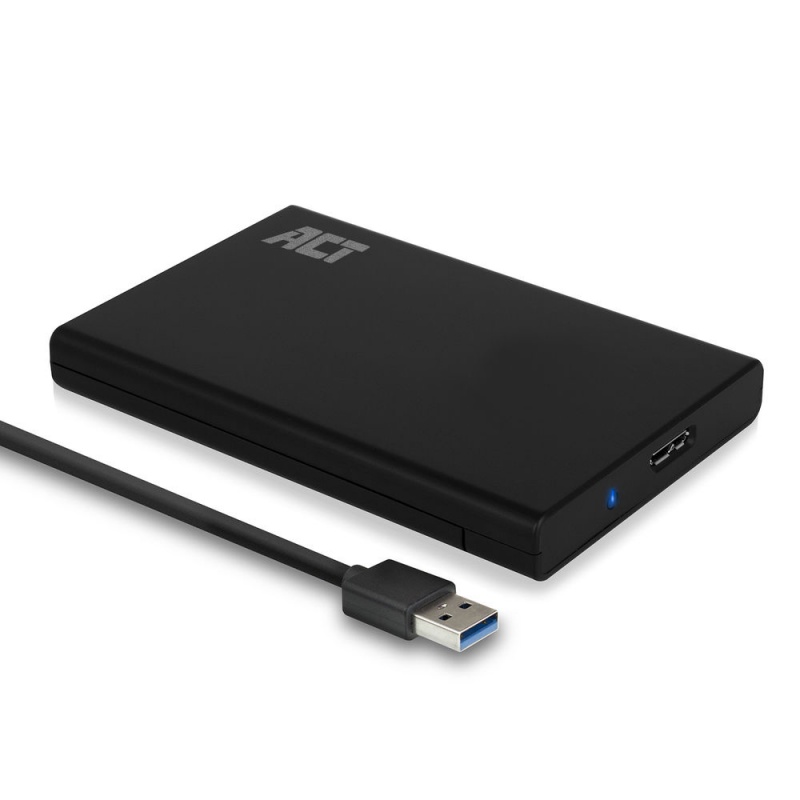 ACT AC1215 behuizing voor opslagstations HDD- / SSD-behuizing Zwart 2.5 inch   