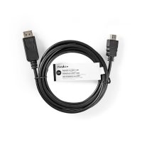 Nedis DisplayPort-Kabel  DisplayPort Male HDMI Male 4K@30Hz Vernikkeld 2 meter BULK