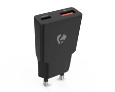 Nedis USB-A + USB-C oplader | 30W | Automatische Voltage Selectie | Zwart
