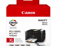 Canon PGI-1500XL C / M / Y / BK Origineel Zwart, Cyaan, Magenta, Geel