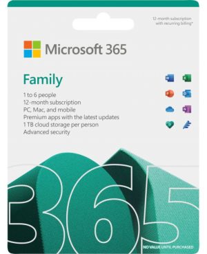 Microsoft Office 365 Family ESD licentie- Nederlands - 1 jaar abonnement