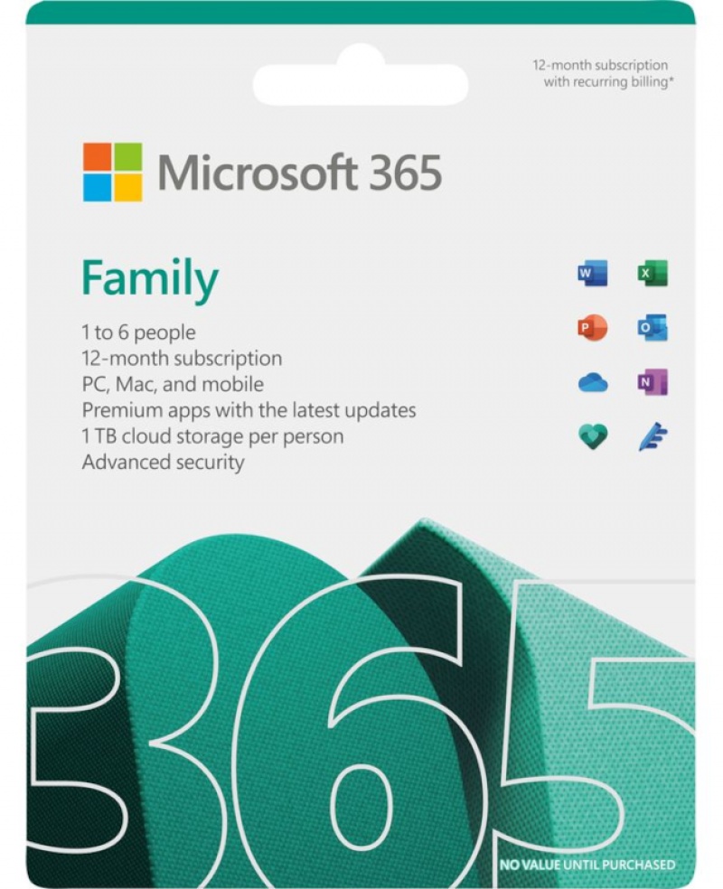 Microsoft Office 365 Family ESD licentie- Nederlands – 1 jaar abonnement