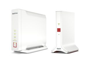 FRITZ! Mesh Set 4060 + 3000 AX INT Tri-band (2.4 GHz  /  5 GHz  /  5 GHz) Wi-Fi 6 (802.11ax) Wit 4x4