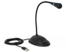 DELOCK USB-microfoon met Stand Mute / Â­On / ,Off-