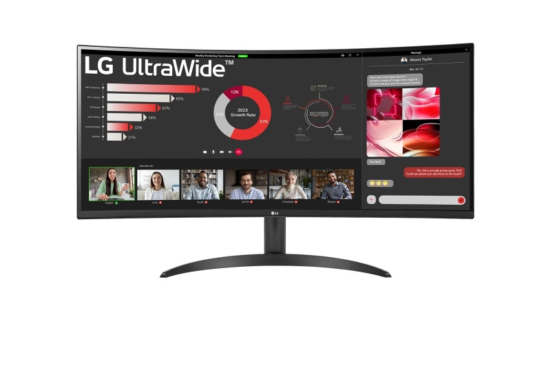 LG 34WR50QC-B.AEU computer monitor 86,4 cm (34 inch ) 3440 x 1440 Pixels UltraWide Quad HD LCD Zwart