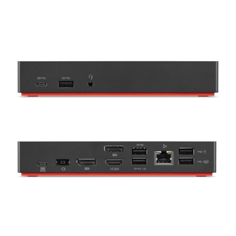 Lenovo Origin Storage 40AF0135EU laptop docking station & poortreplicator Docking USB 3.2 Gen 1 (3.1 Gen 1) Type-A + Type-C Houtskool, Rood