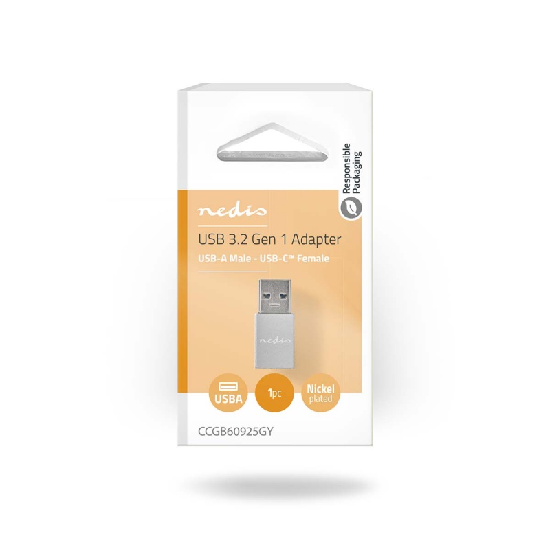 Nedis USB-A Male | USB-C Female | USB 3.2 Gen 1 | 5 Gbps