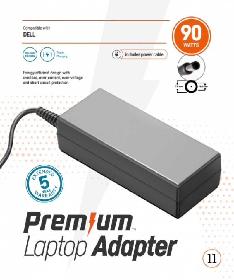 Premium adapter Dell 19V 90W 7.4mm * 5.0mm (PA-10) incl. netsnoer