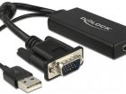 Delock VGA Adapter D-Sub15 + USB -> HDMI St / St / Bu
