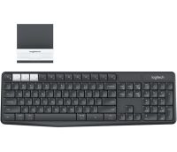 Logitech K375s toetsenbord RF Wireless + Bluetooth QWERTY US International Grafiet, Wit