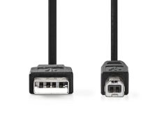 Nedis USB 2.0-Kabel A Male – B Male 3 meter printerkabel Zwart