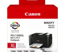 Canon PGI-1500XL C / M / Y / BK Origineel Zwart, Cyaan, Magenta, Geel