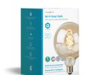 Nedis Wi-Fi Warm tot Koel Wit LED Filamentlamp| Gedraaid G125 5,5 W 350 lm